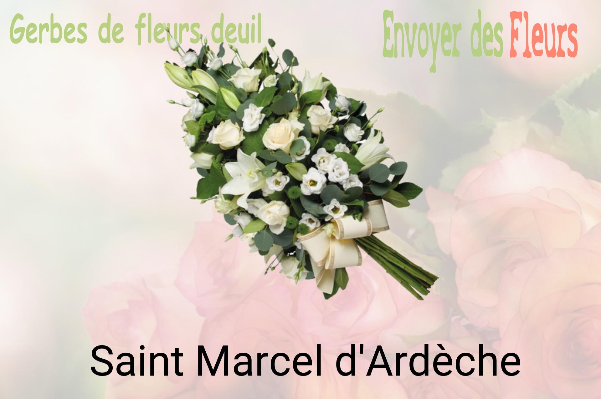 Gerbe de fleurs de deuil livrée à Saint-Marcel-d'Ardèche